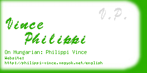 vince philippi business card